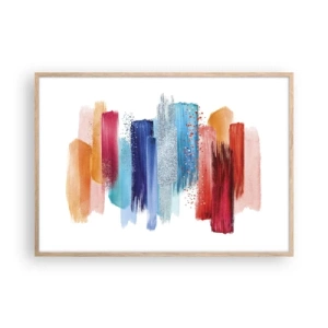 Poster in cornice rovere chiaro - In alto e in basso - 100x70 cm