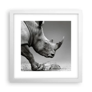 Poster in cornice bianca - Forza irrefrenabile - 30x30 cm