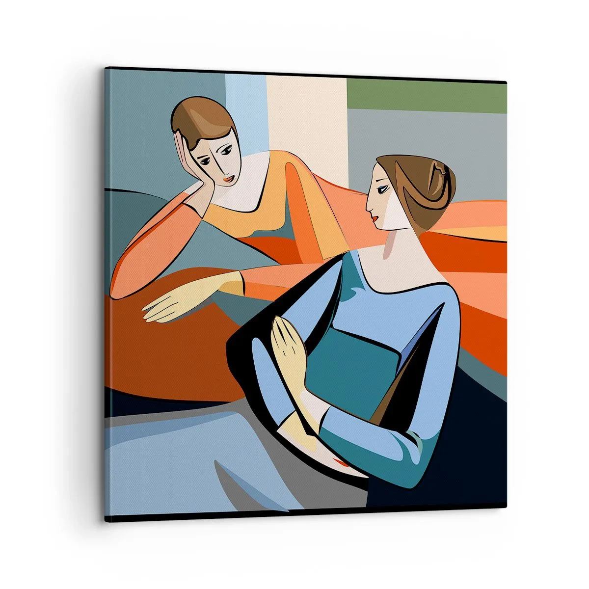 Quadro su tela - Stampe su Tela - Il momento delle confidenze - 60x60 cm