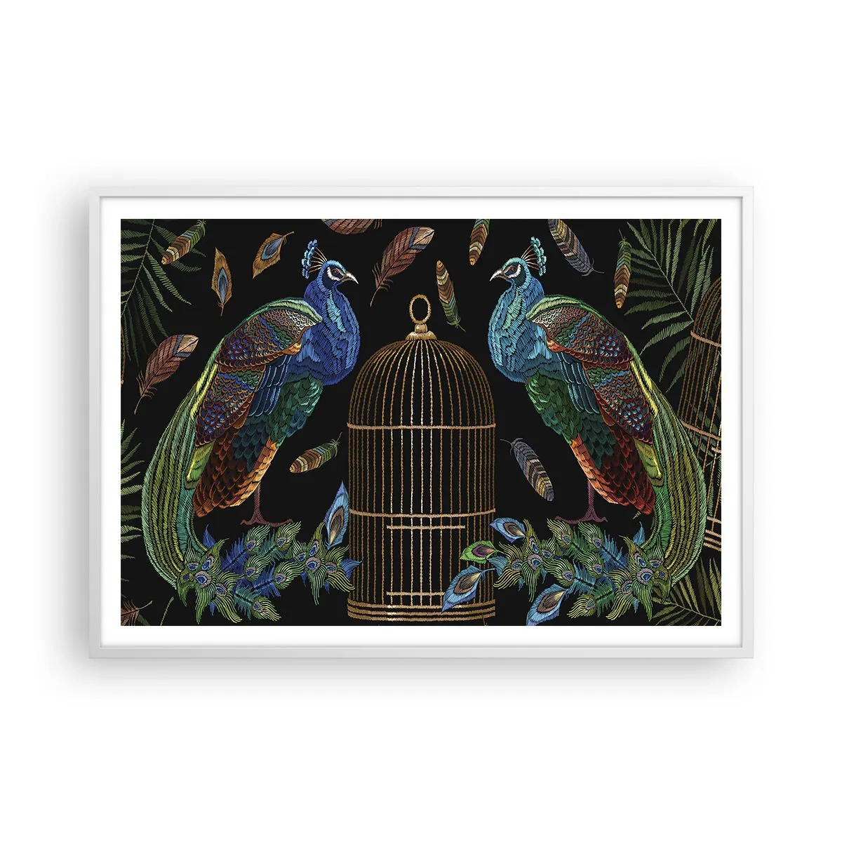 Poster in cornice bianca - Con gli abiti reali - 100x70 cm