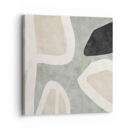 Quadro su tela - Stampe su Tela - Composizione con motivi in nero - 30x30 cm