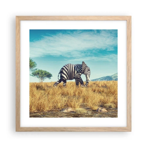 Poster in cornice rovere chiaro - Il grigio non è più di moda - 40x40 cm