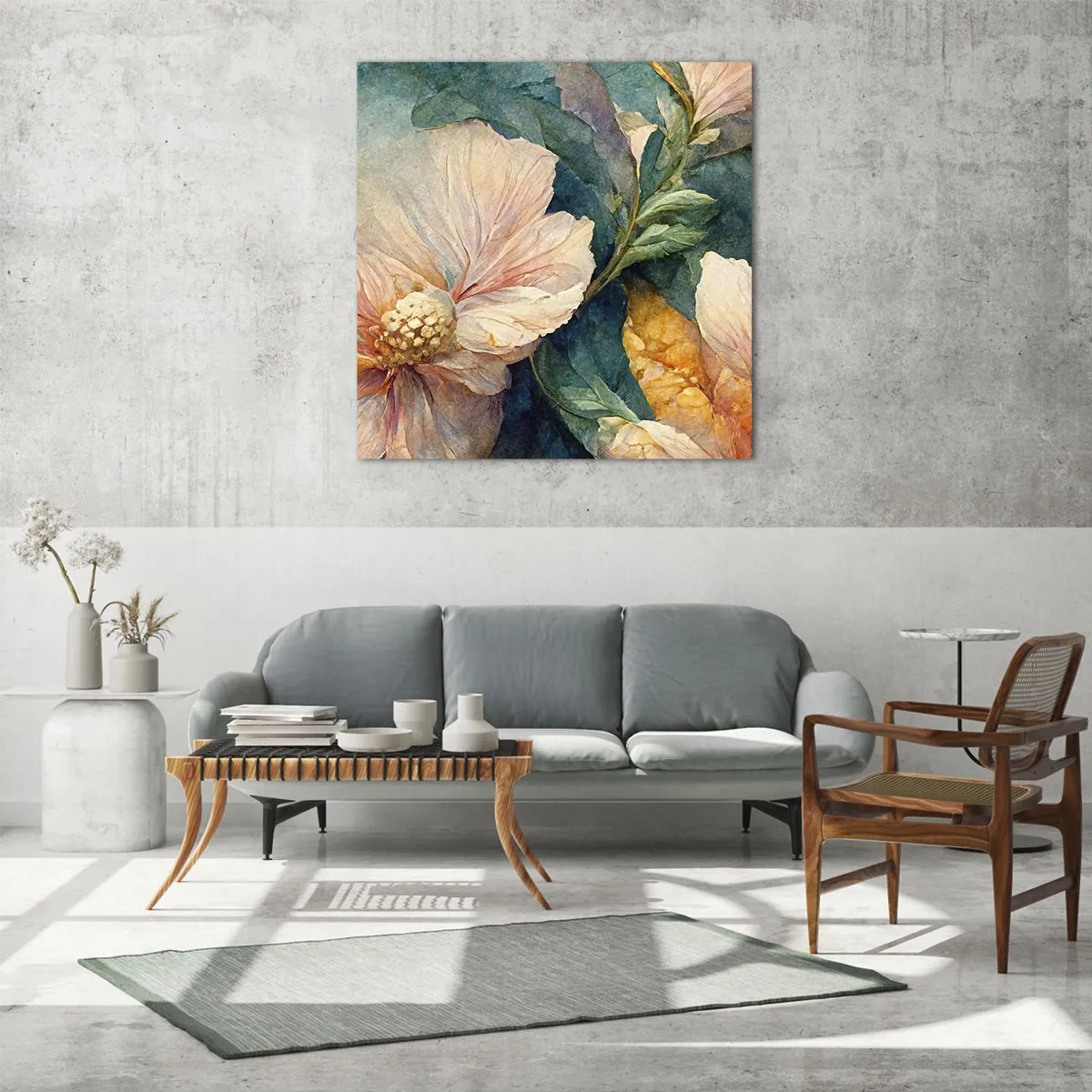 Quadro su vetro - Delicatezza pura - 60x60 cm