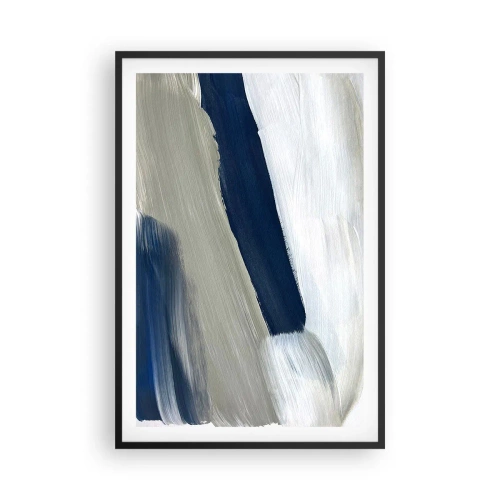 Poster in cornice nera - Incontro con il bianco - 61x91 cm