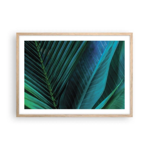 Poster in cornice rovere chiaro - Anatomia del verde - 70x50 cm