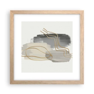 Poster in cornice rovere chiaro - Durata e movimento - 30x30 cm
