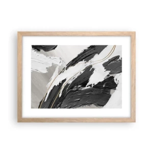 Poster in cornice rovere chiaro - Astrazione con sfarzo - 40x30 cm