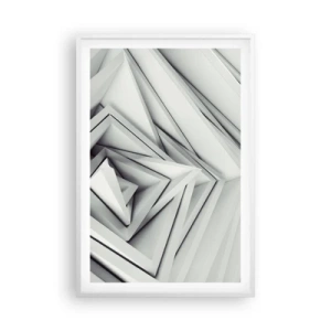 Poster in cornice bianca - Germogli spigolosi - 61x91 cm