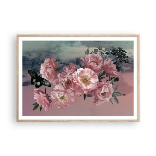 Poster in cornice rovere chiaro - L'apice della romanticità - 100x70 cm