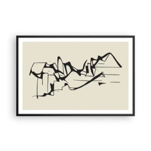 Poster in cornice nera - Forse è un paesaggio - 91x61 cm