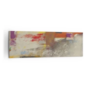 Quadro su tela - Stampe su Tela - Astrazione colorata con forme geometriche - 160x50cm - Geometria dei colori - Decorazione murale moderna per soggiorno e camera da letto ARTTOR