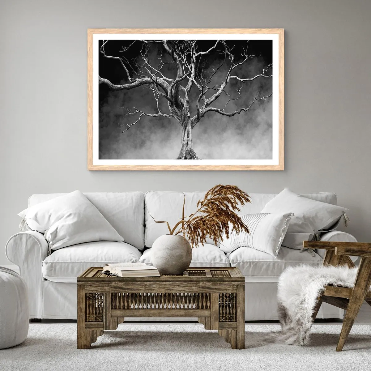 Poster in cornice rovere chiaro - Primordiale e sacro - 50x40 cm