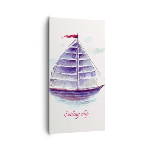 Quadro su tela - Stampe su Tela - Gonfie vele e mare calmo - 65x120 cm