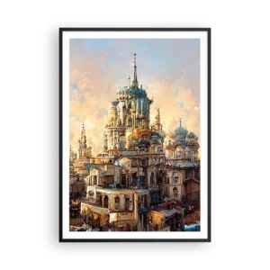 Poster in cornice nera - La città delle città - 70x100 cm