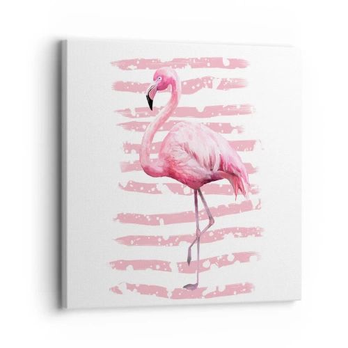 Quadro su tela - Stampe su Tela - Con dignità, sebbene in rosa - 30x30 cm