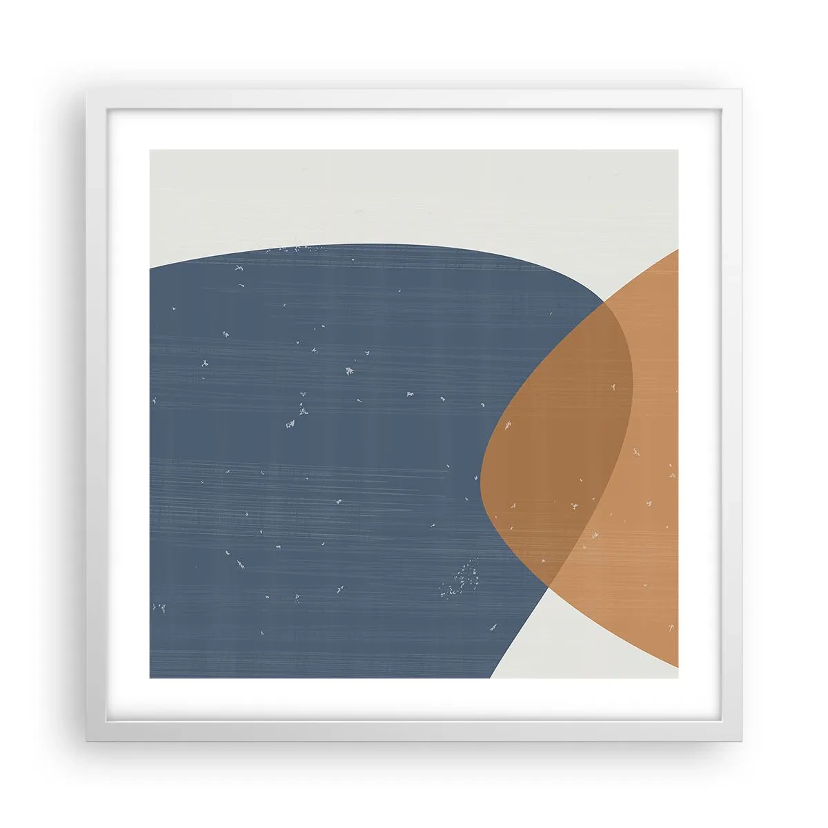 Poster in cornice bianca - Ovali e influenze - 50x50 cm