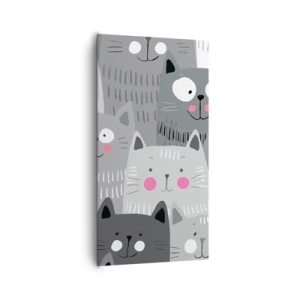 Quadro su tela - Stampe su Tela - Il mondo dei gatti - 65x120 cm