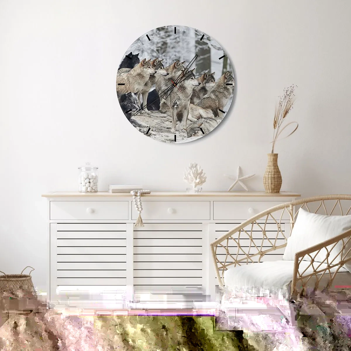 Orologio da parete - Orologio in Vetro - Famiglia e amici - 30x30 cm