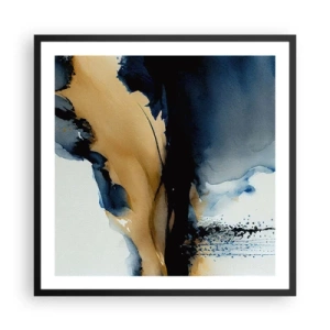 Poster in cornice nera - Dietro la cortina - 60x60 cm