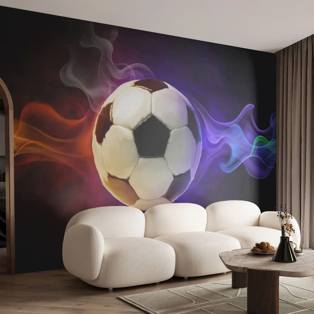 Fotomurali Standard Eco - La forza magica del gioco - Astrazione, Sport, Calcio - 200x140 cm