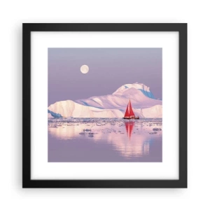 Poster in cornice nera - Calore della vela, gelo del ghiaccio - 30x30 cm