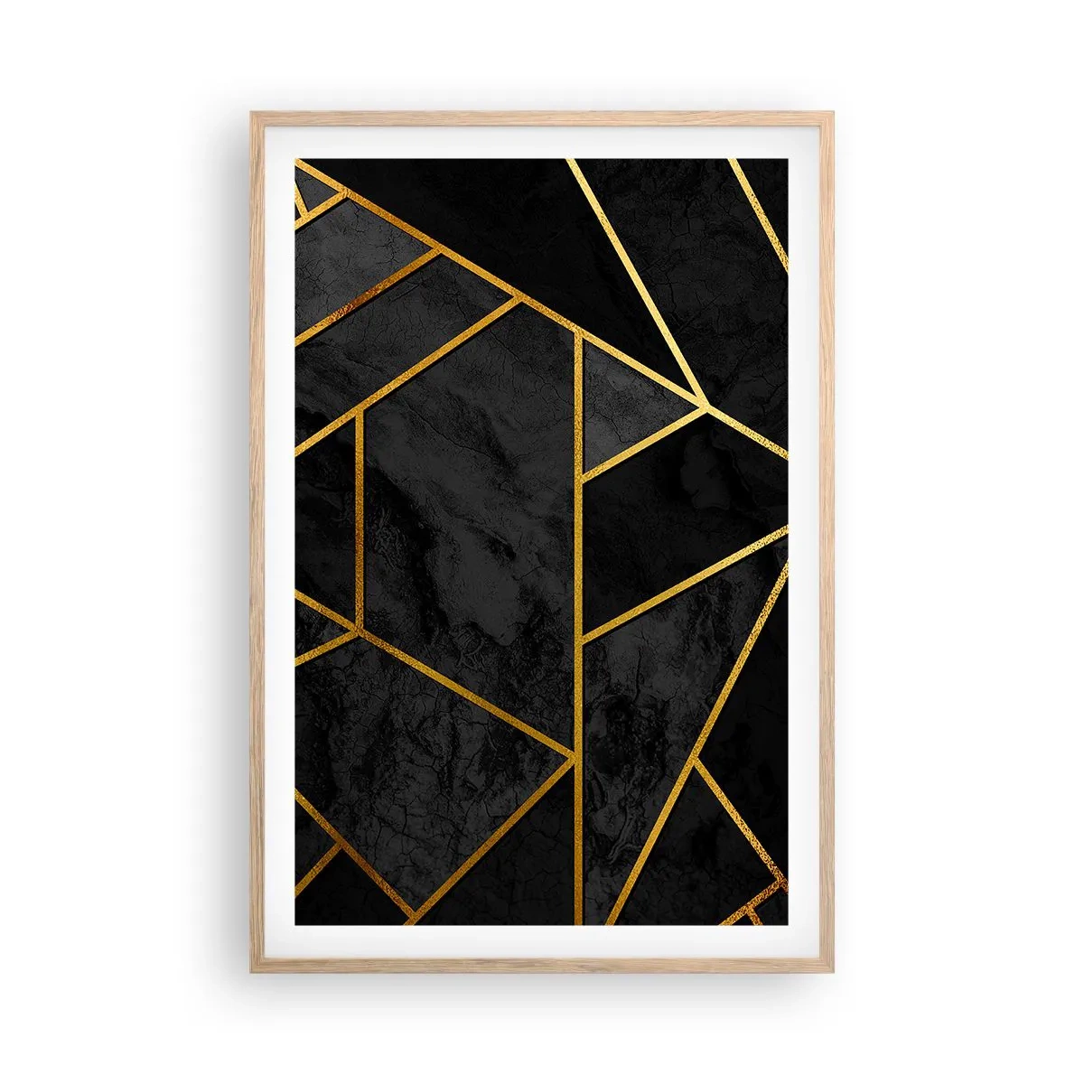 Poster in cornice rovere chiaro - Oscurità e luce - 61x91 cm