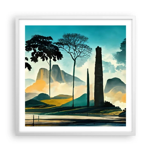 Poster in cornice bianca - Sempre più in alto - 60x60 cm