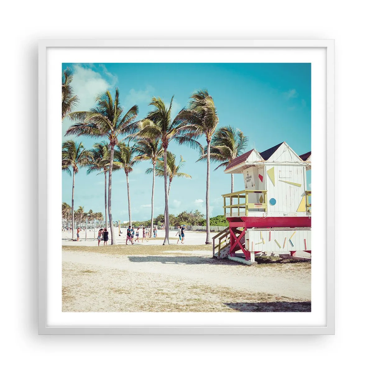 Poster in cornice bianca - Ti aspetta una bella giornata - 60x60 cm