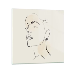 Quadro su vetro - Sguardo fiero - 30x30 cm