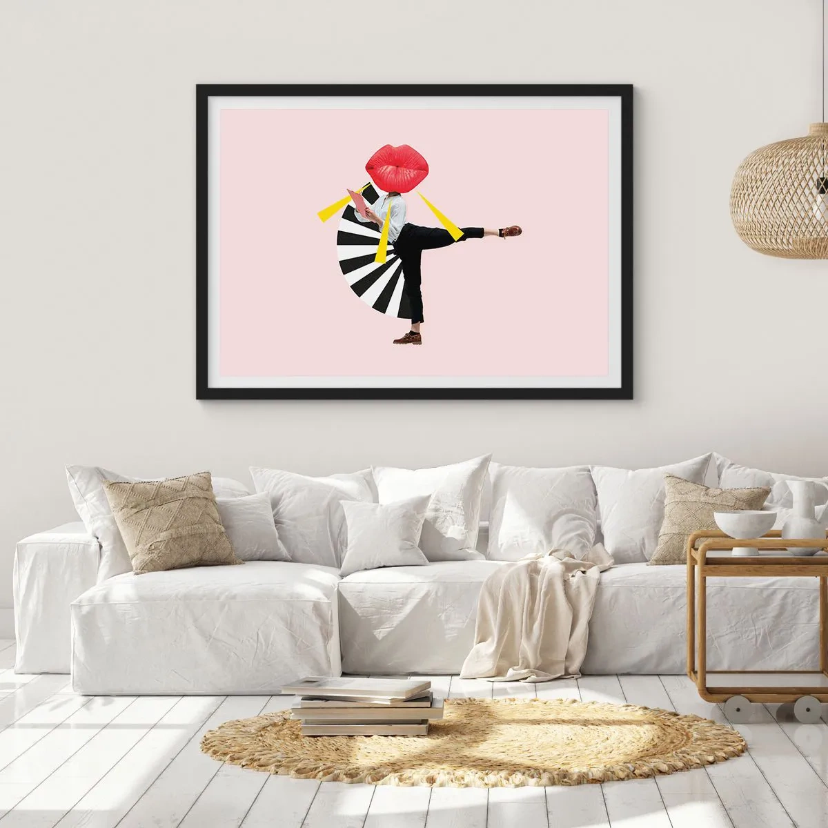 Poster in cornice nera - Pop-art surrealistica - 50x40 cm
