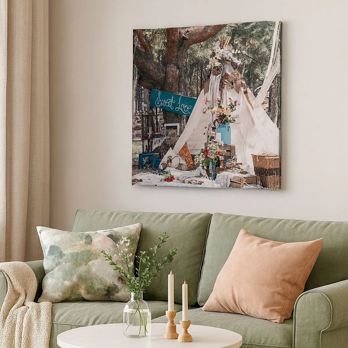 Quadro su tela - Stampe su Tela - Make love... - 30x30 cm