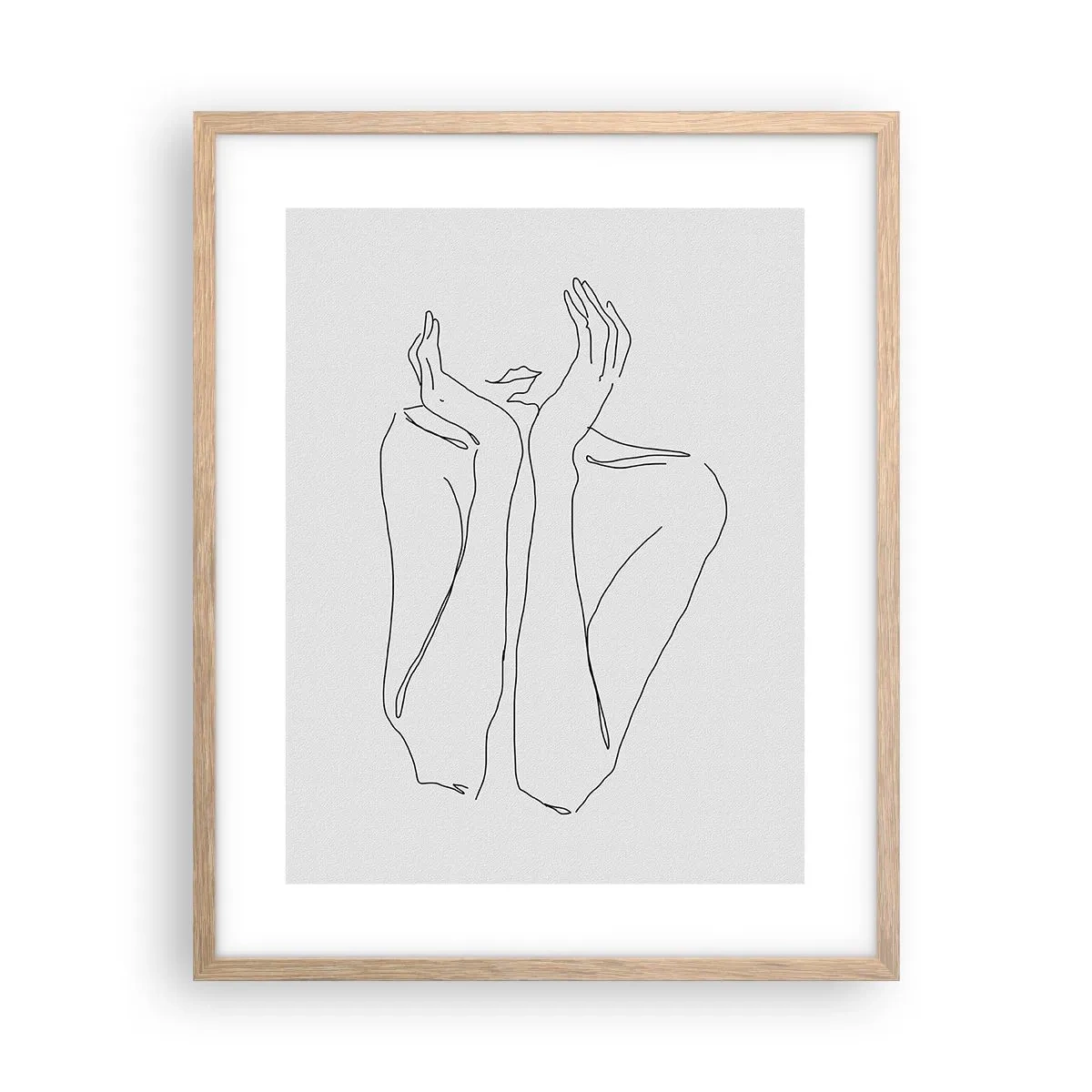 Poster in cornice rovere chiaro - Quello che sognano le ragazze - 40x50 cm