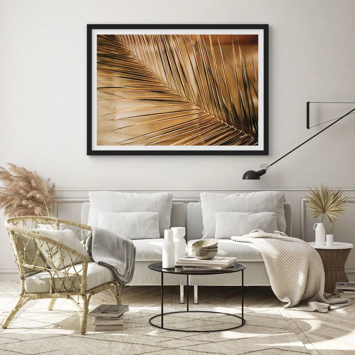Poster in cornice nera - Colonnato naturale - 91x61 cm