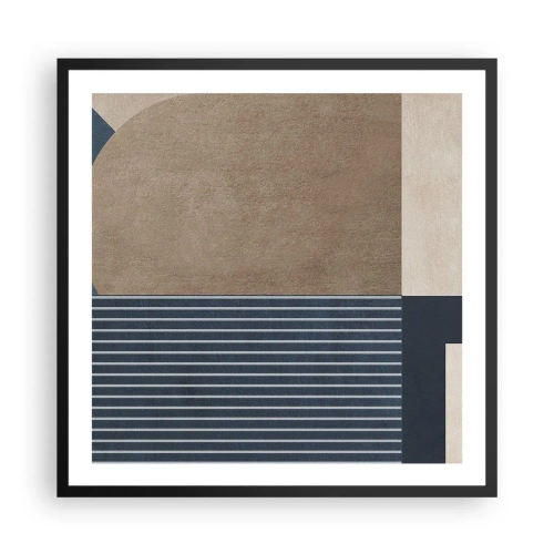 Poster in cornice nera - Composizione di semplicità e rotondità - 60x60 cm
