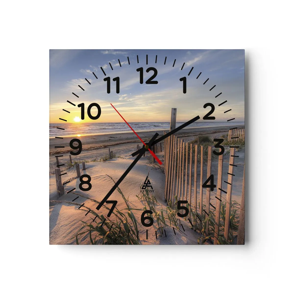 Orologio da parete - Orologio in Vetro - Luci e ombre del vento - 40x40 cm