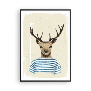 Poster in cornice nera - Mi piacciono le camicie a righe! - 70x100 cm