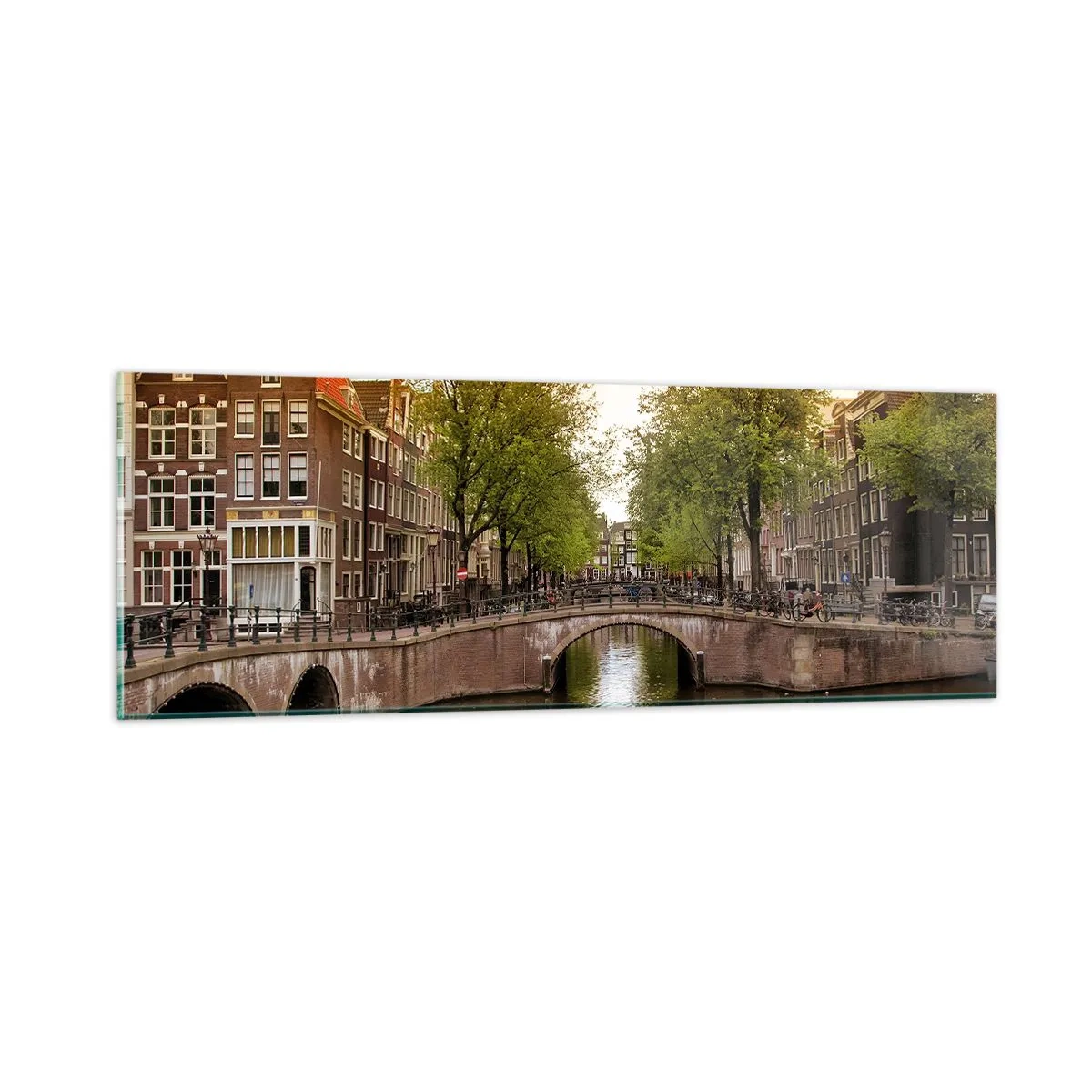 Quadro su vetro - In barca o in bicicletta? - 90x30 cm