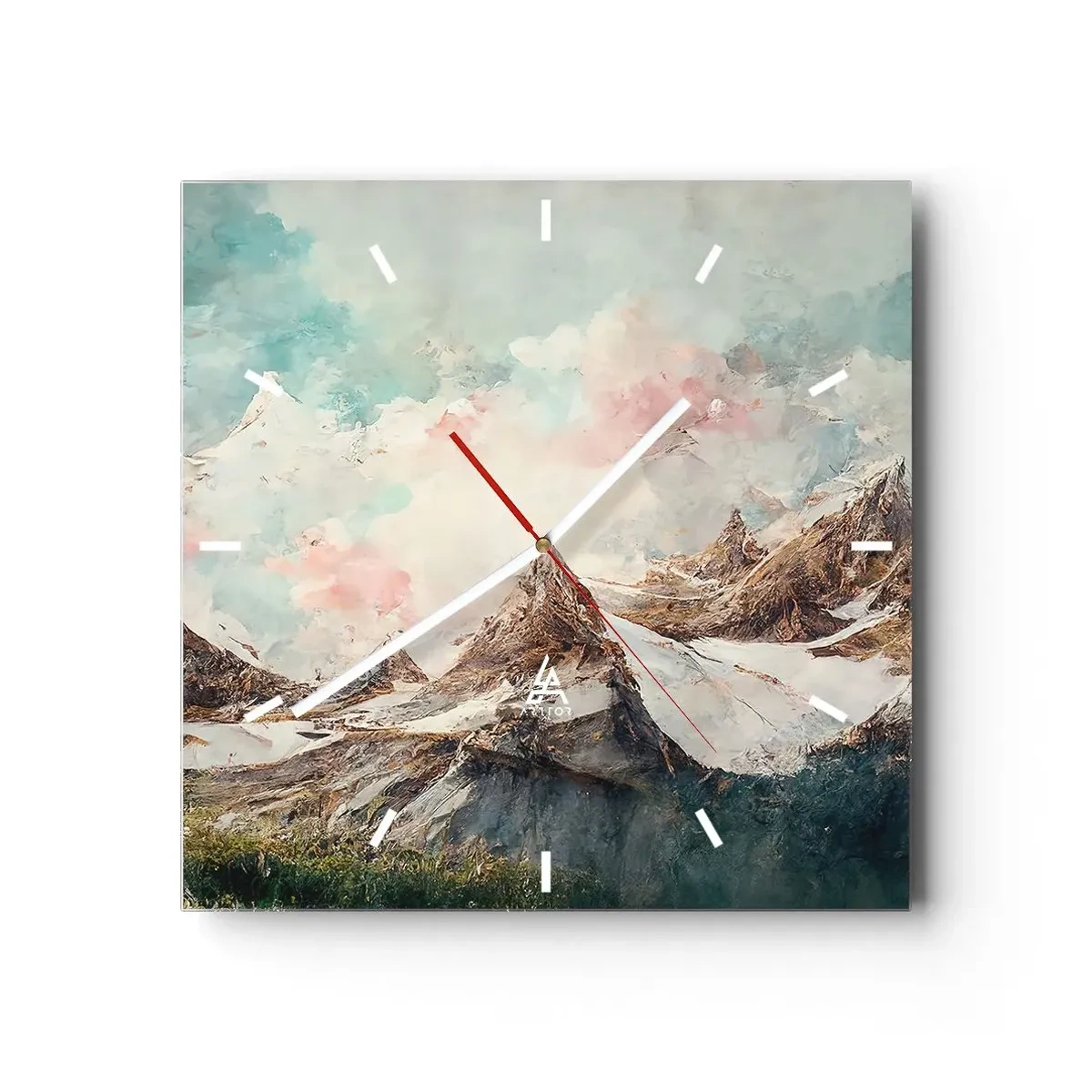 Orologio da parete - Orologio in Vetro - Lame di roccia - 40x40 cm