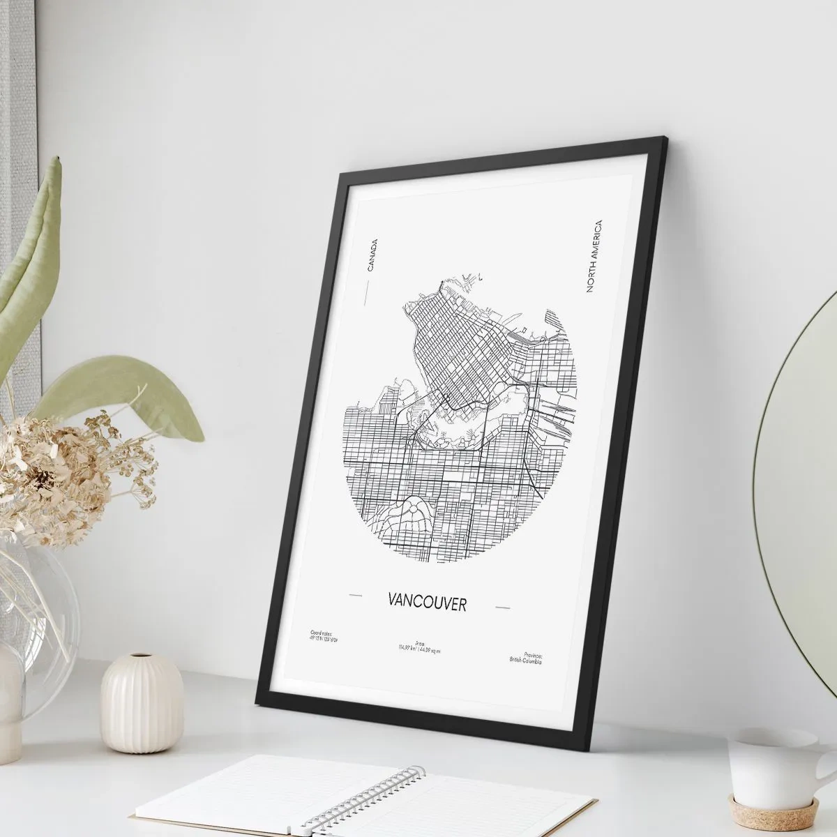 Poster in cornice nera - Anatomia Vancouver - 40x50 cm