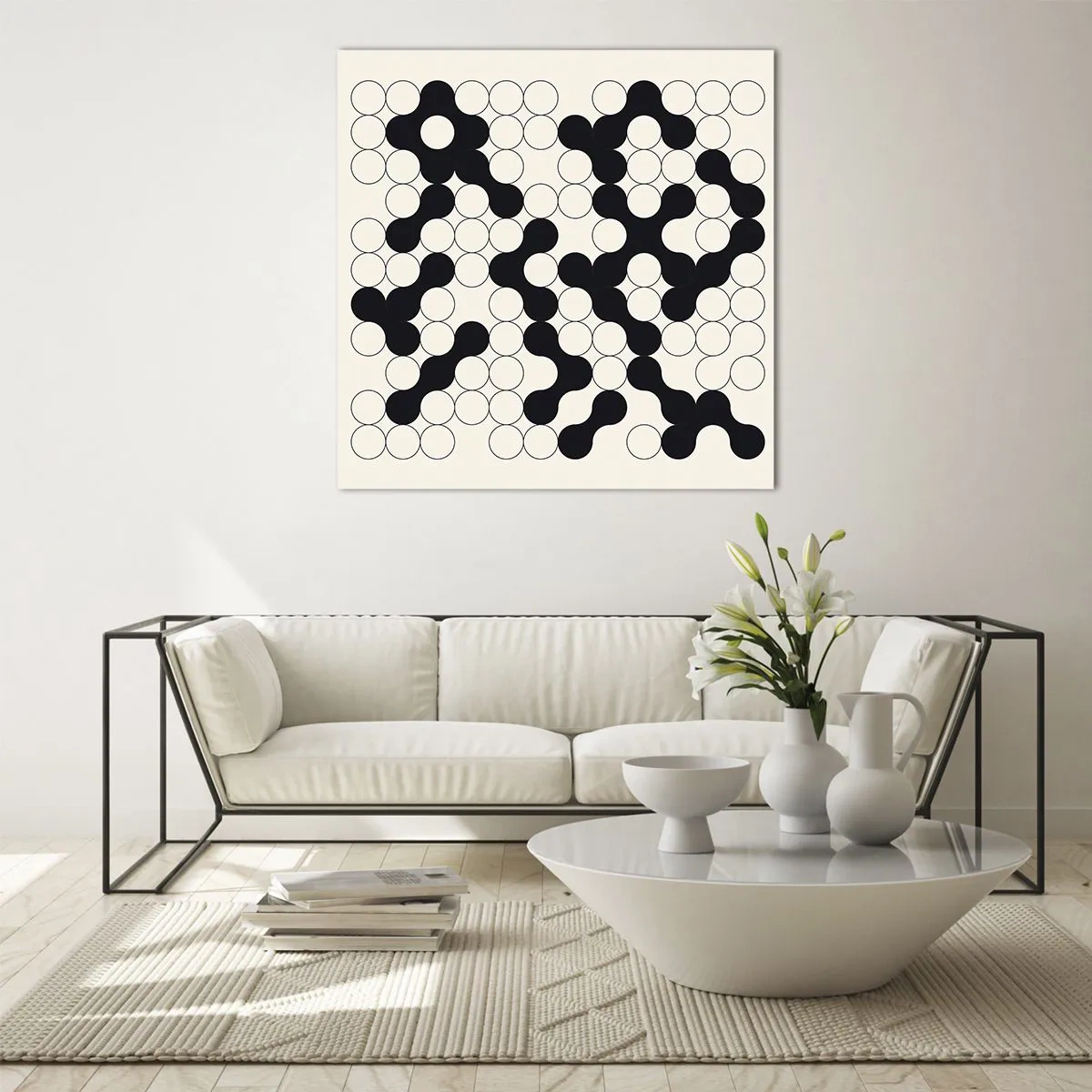 Quadro su vetro - Gioco cinese: variazione - 60x60 cm