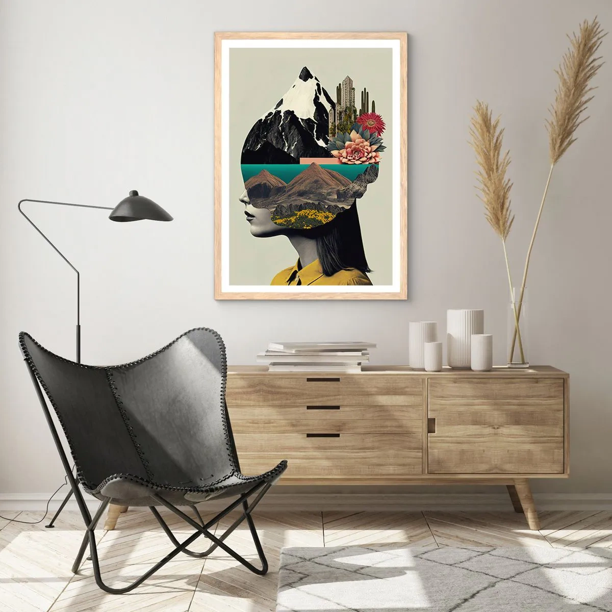 Poster in cornice rovere chiaro - La donna è sempre un mistero - 70x100 cm