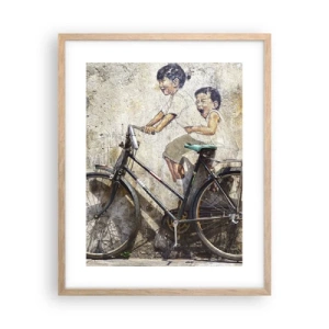 Poster in cornice rovere chiaro - Vero o falso? - 40x50 cm