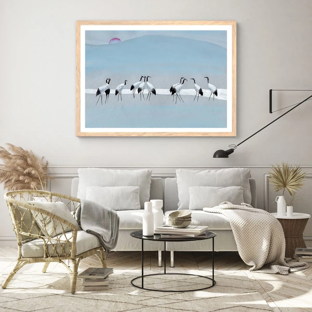 Poster in cornice rovere chiaro - Dopo un giorno rovente - 100x70 cm