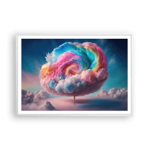 Poster in cornice bianca - Il sogno del luna park - 100x70 cm