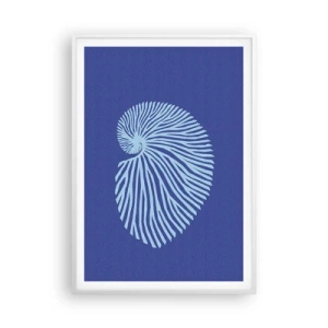 Poster in cornice bianca - La nascita della conchiglia - 70x100 cm