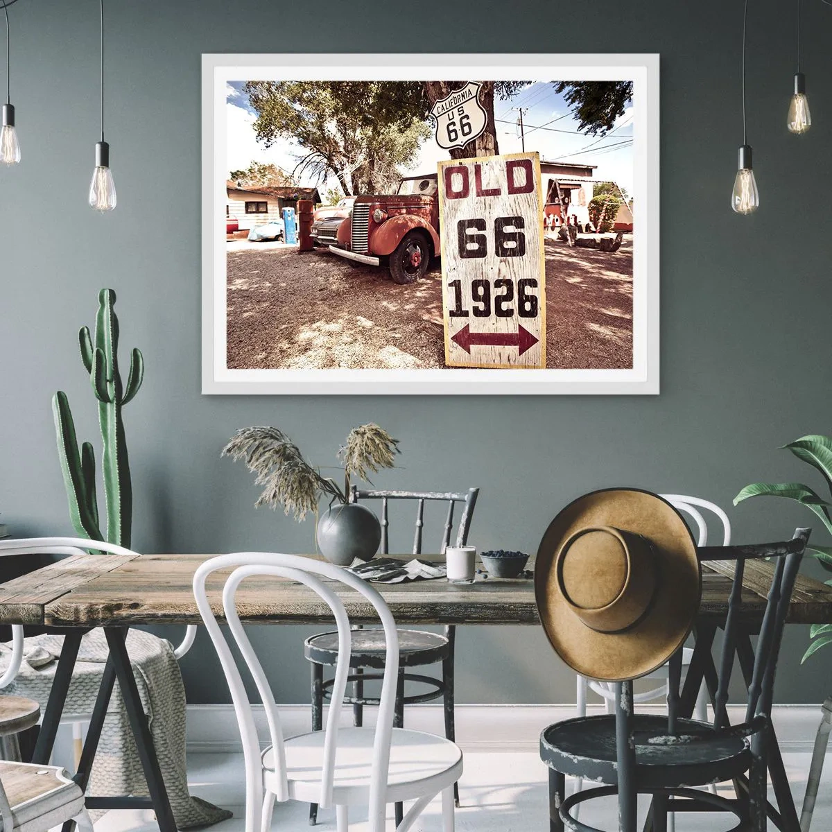 Poster in cornice bianca - La leggenda della provincia americana - 40x30 cm