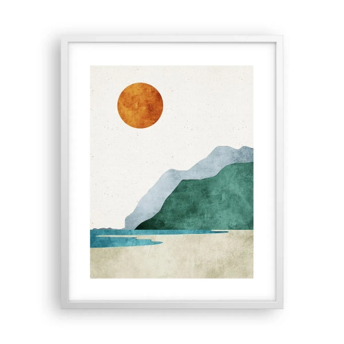 Poster in cornice bianca - Paesaggio come si deve - 40x50 cm