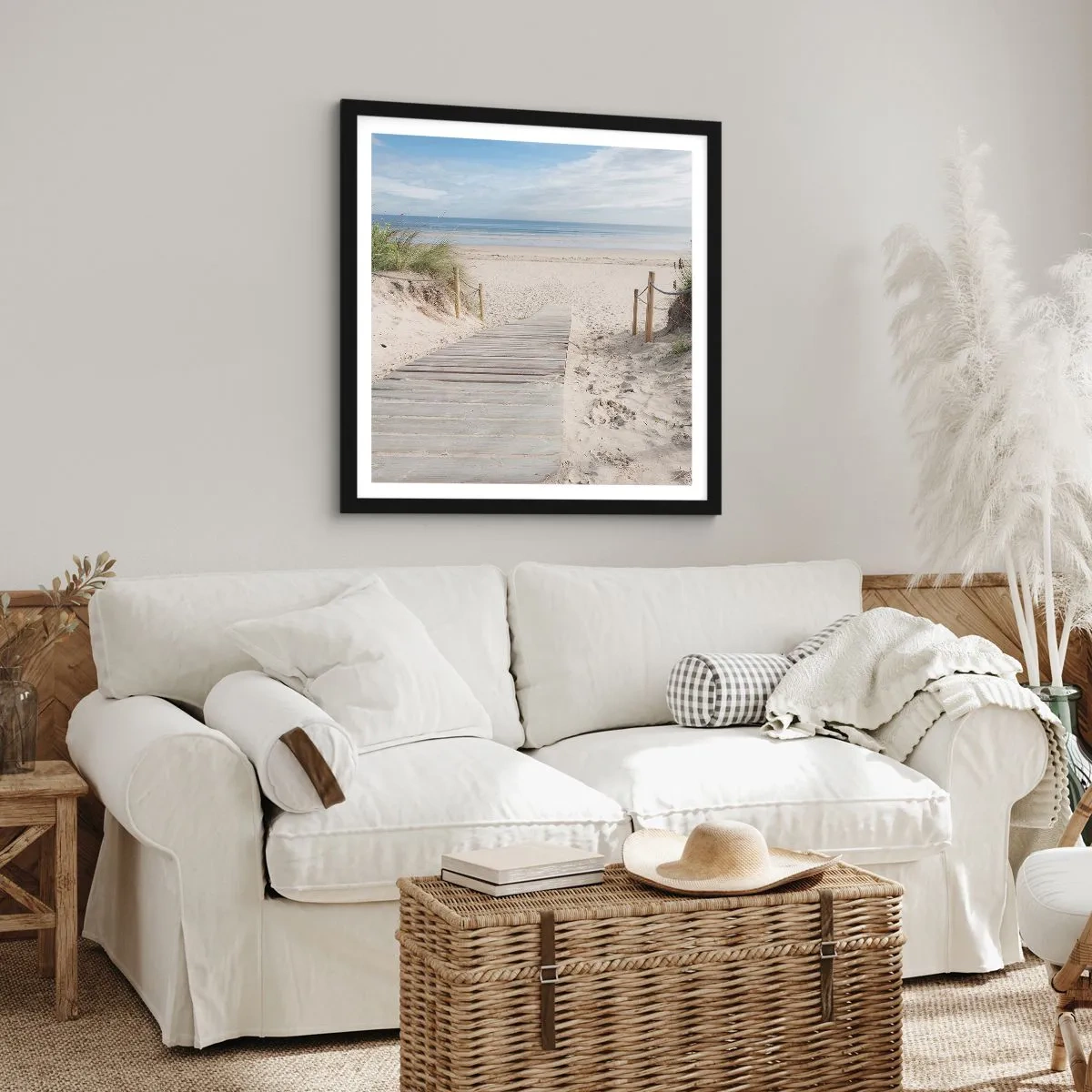 Poster in cornice nera - Fino all'orizzonte - 50x50 cm