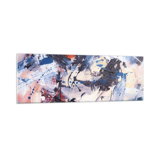 Quadro su vetro - La danza folle dell'astrazione - 90x30 cm
