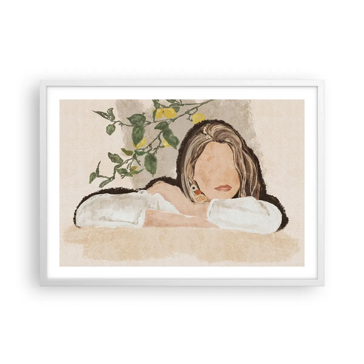 Poster in cornice bianca - Bellezza del sud - 70x50 cm